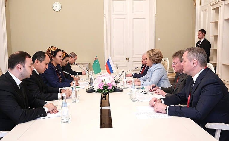 Матвиенко предложила подписать новое межпарламентское соглашение между Туркменистаном и РФ