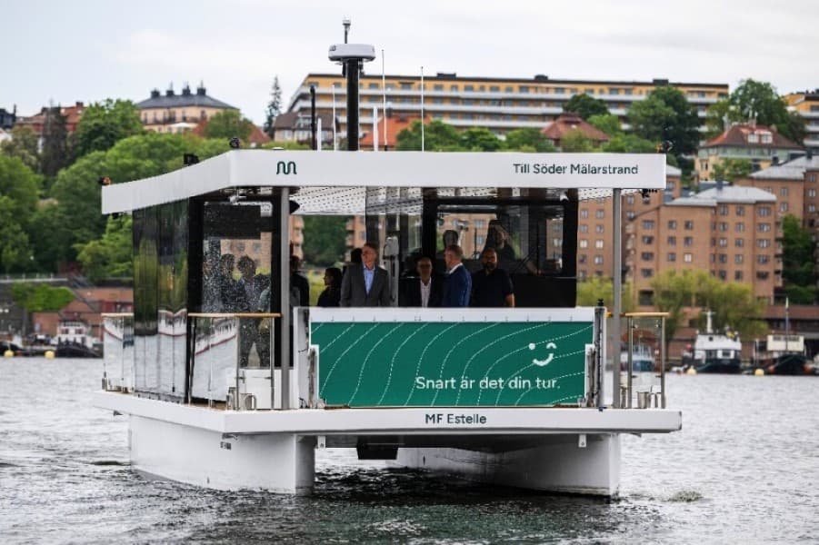 The first unmanned electric ferry set sail in Stockholm