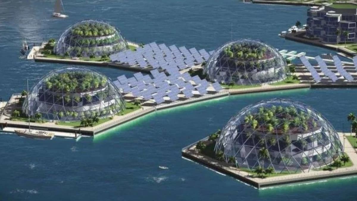 A floating city with a spaceport may appear in Japan