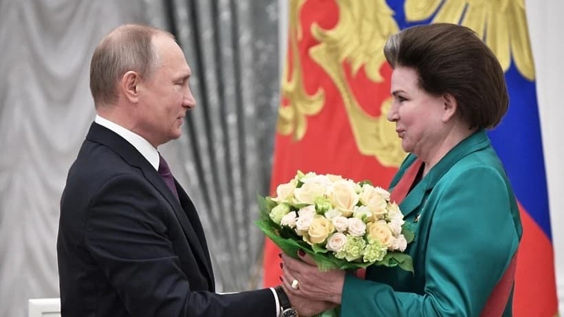 Putin awarded the world's first female cosmonaut the Order of Gagarin