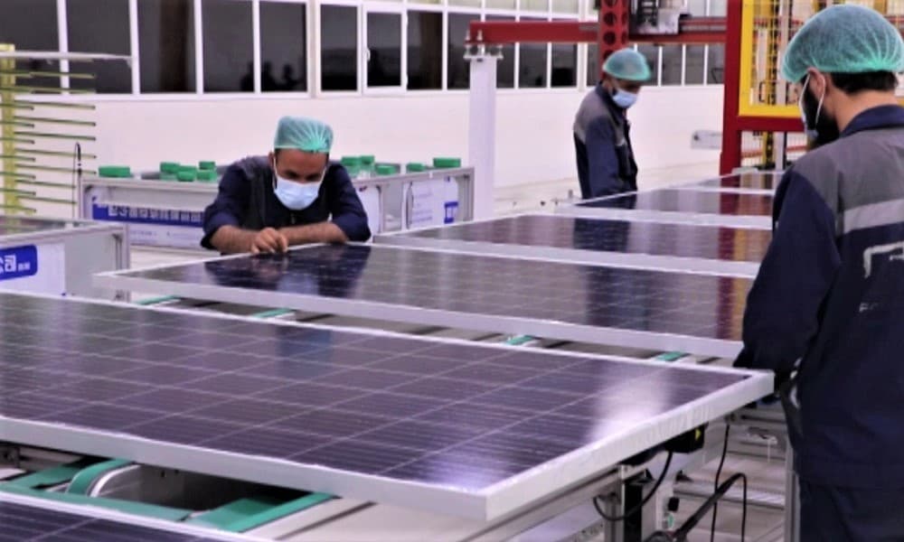 Herat company sets up production of 300 solar panels per day