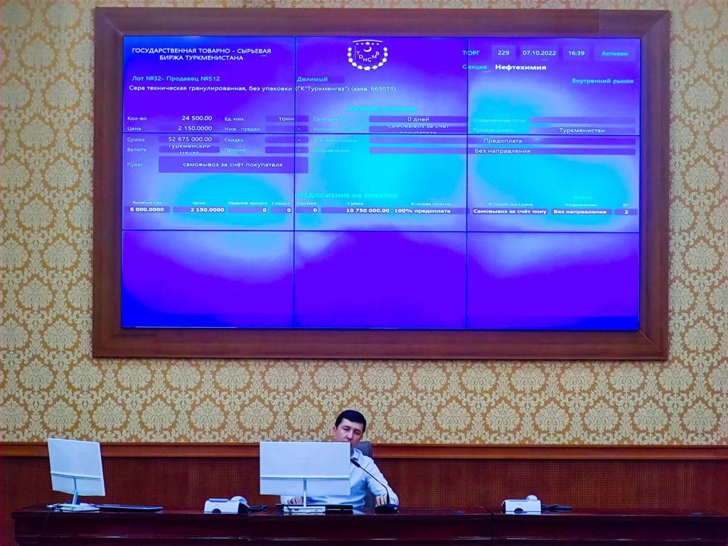 Bidding on SCRMET: urea and various light industry goods became the subjects of transactions