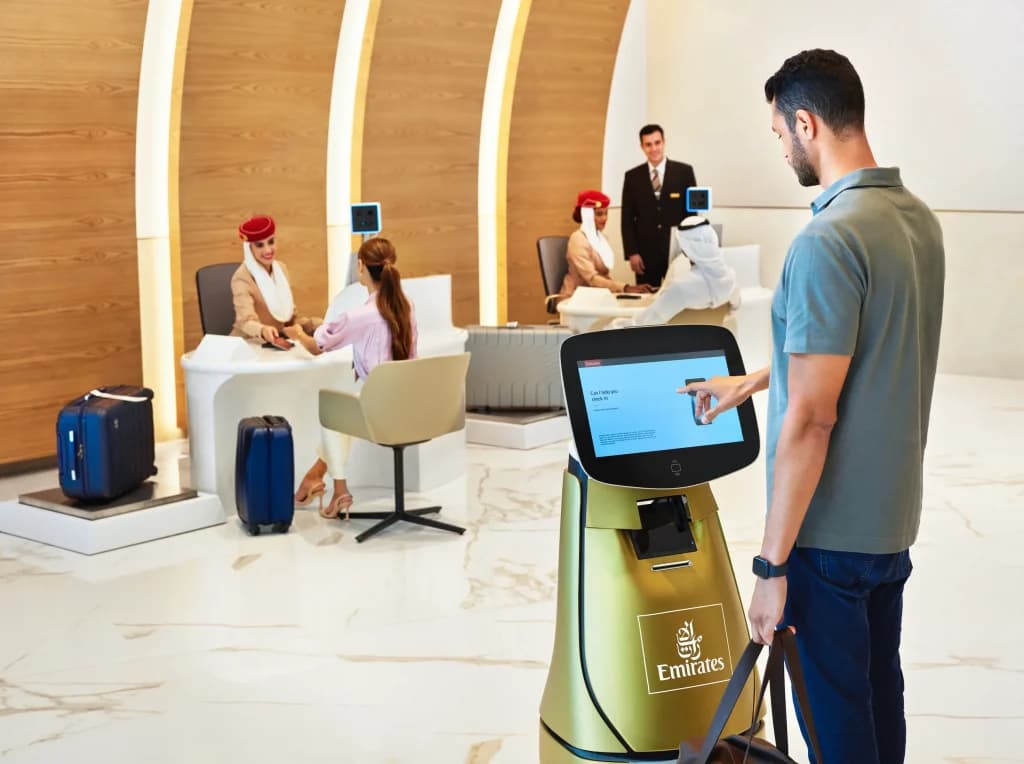 Emirates Airlines launches "polyglot" robots to check in passengers