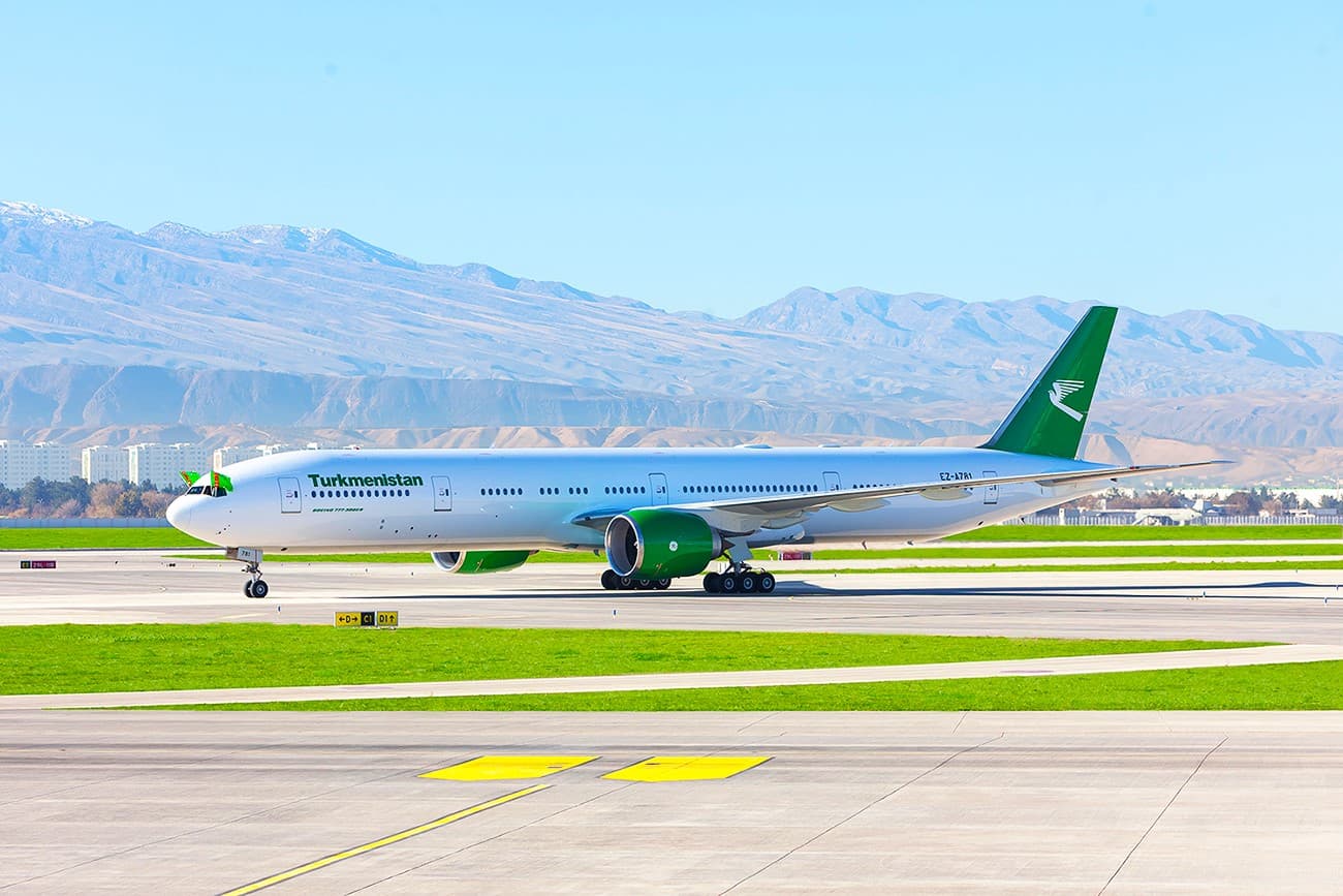 Новый пассажирский Boeing 777-300 E пополнил флот гражданской авиации Туркменистана