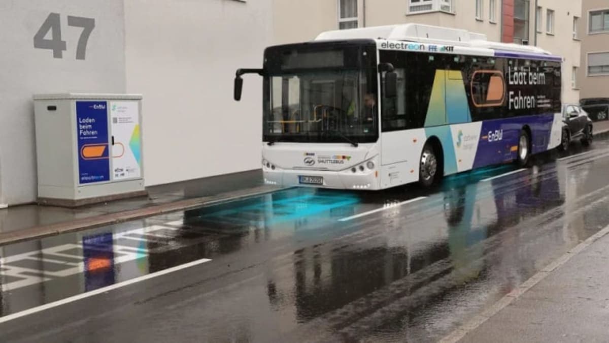 A new road in Detroit can charge electric cars while driving on it.