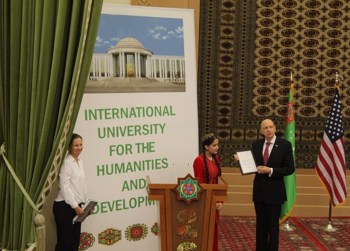The winners of the Central Asian Spelling Bee regional competition were honored in Ashgabat