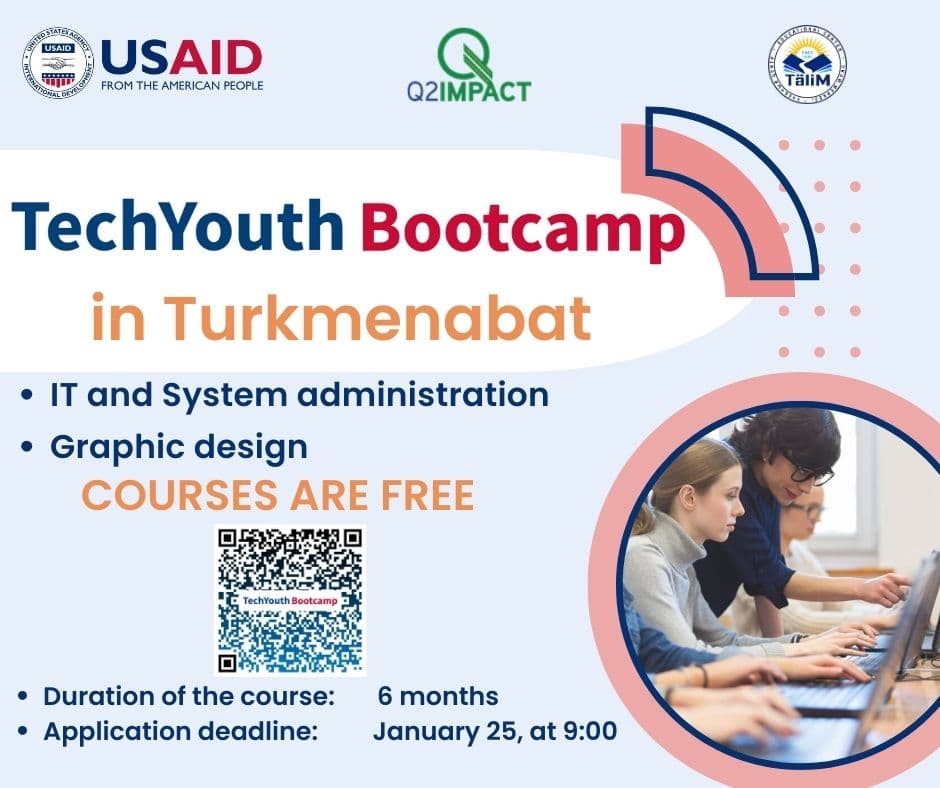 USAID Youth Development Activity launches TechYouth Bootcamp in Lebap province