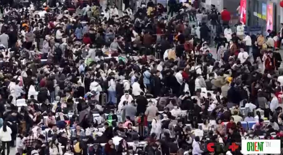 В КНР ожидается более 270 млн пассажирских поездок в 13 день пика новогодних праздников