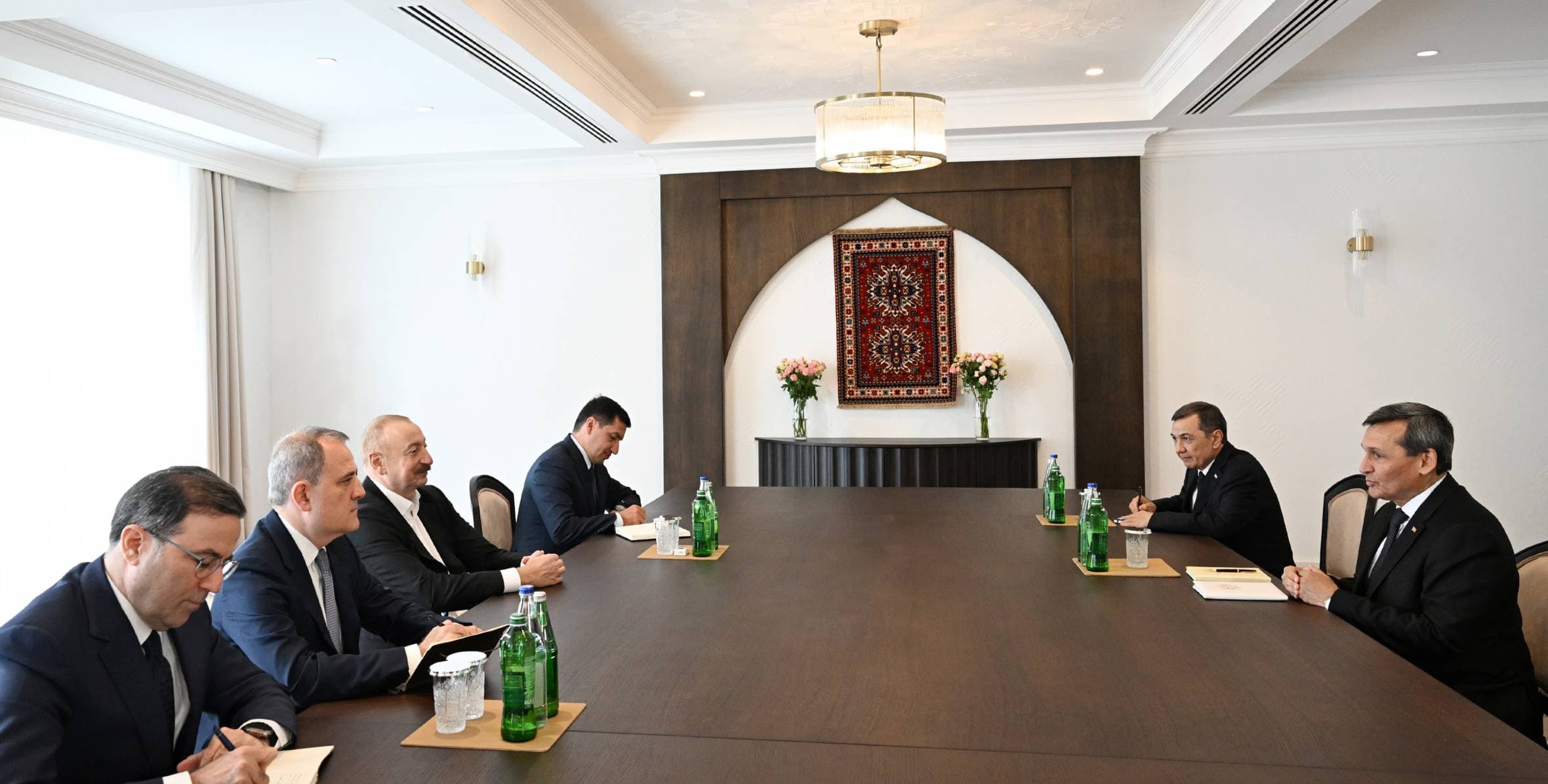 The Head of the Ministry of Foreign Affairs of Turkmenistan Met with the President of Azerbaijan in Khankendi