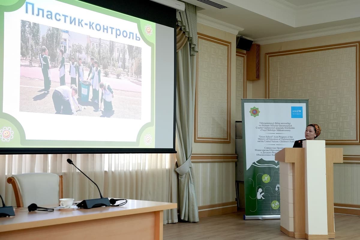 Министерство образования Туркменистана и ЮНИСЕФ объявили победителей национального конкурса «Зелёные навыки» среди школьников.