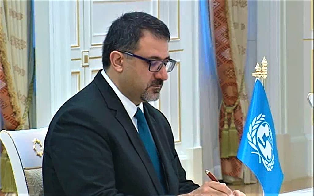Новый представитель ЮНИСЕФ в Туркменистане вручил верительные грамоты главе государства