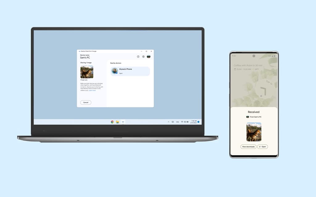 Google has released a program on Windows for wireless file sharing with Android devices