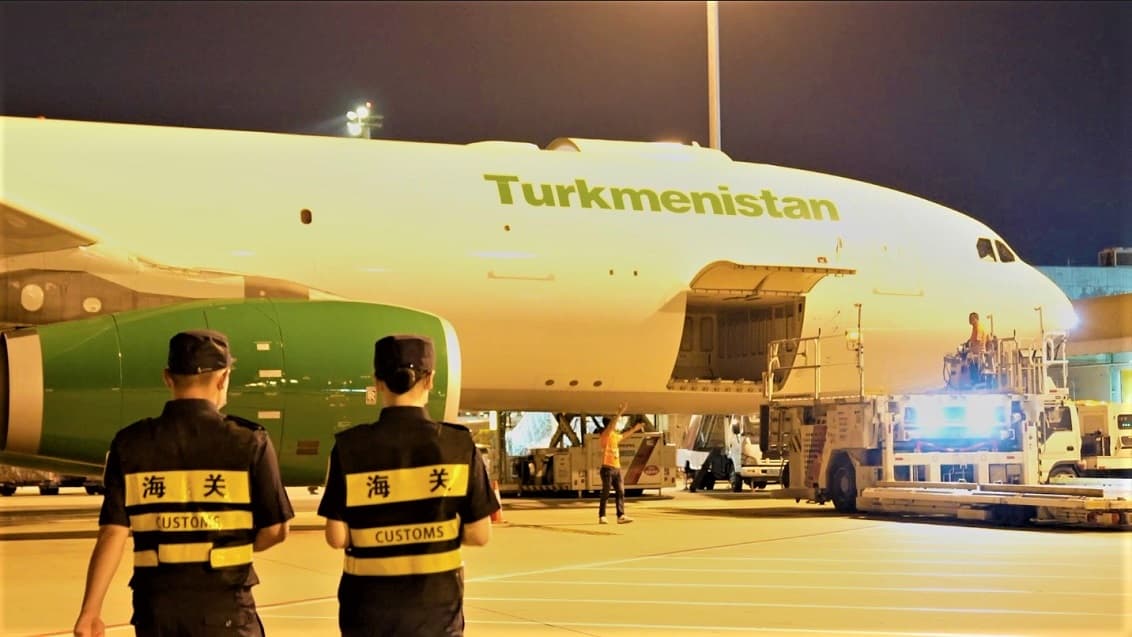 The first direct cargo air route Turkmenistan-China from the Great Bay Area was opened
