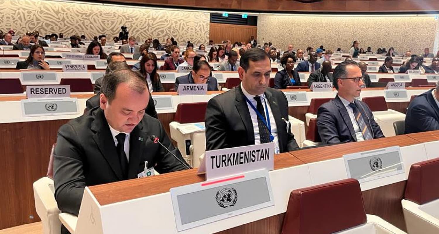 The delegation of Turkmenistan participates in the UNHCR session for refugees in Geneva