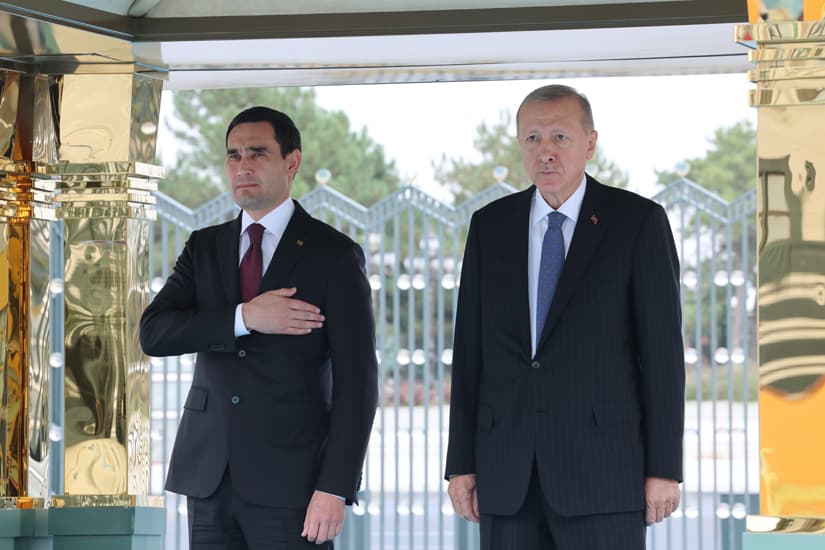 The welcoming ceremony of the Head of Turkmenistan took place in the Presidential Complex of Ankara