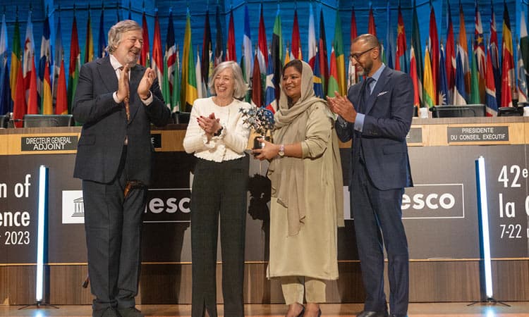 The winner of the World Teacher Award 2023 in $ 1 million was Sister Zef from Pakistan