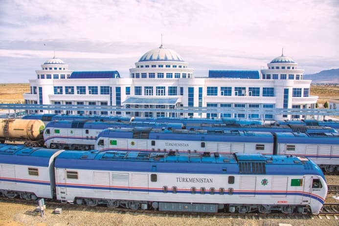 The wagon cleaning facility at the Turkmenbashy railway station is being modernized