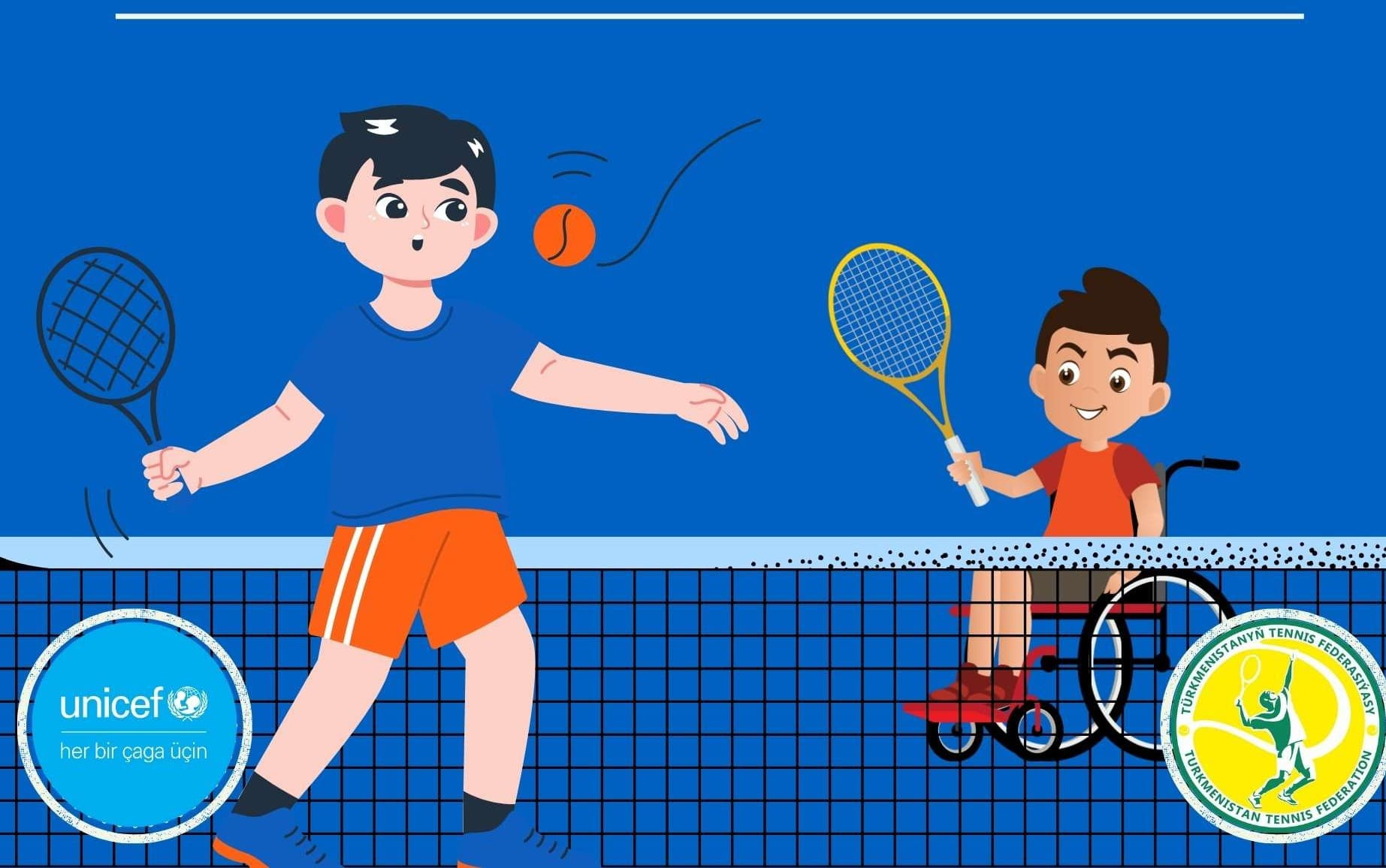 In Turkmenistan a tennis program for children with disabilities is being launched