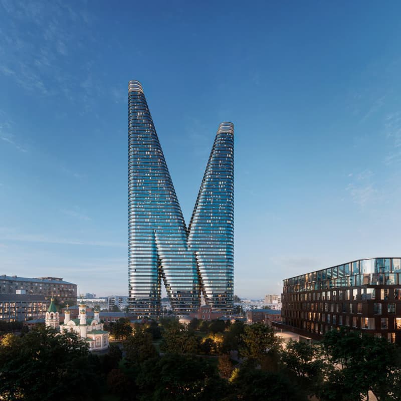 Moscow presented project for towers in the form of a giant 'M'