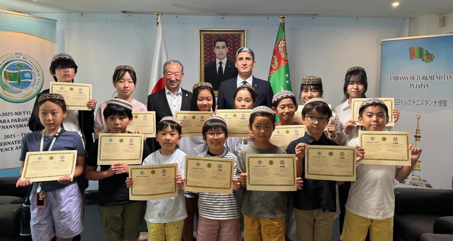 Turkmen Embassy hosts children's drawing contest in Tokyo