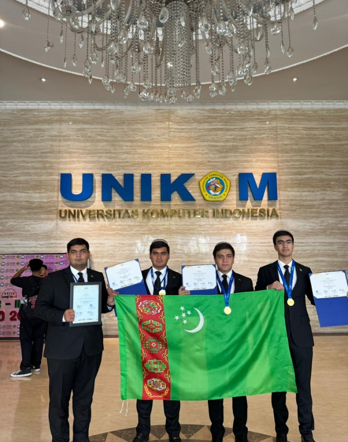  Students from Turkmenistan secure first place at international competition in Indonesia