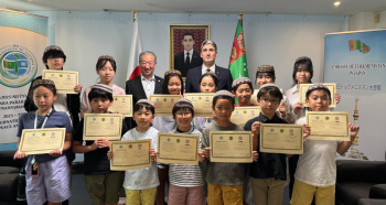 Tokioda Türkmenistanyň ilçihanasy tarapyndan çagalaryň arasynda surat bäsleşigi geçirildi