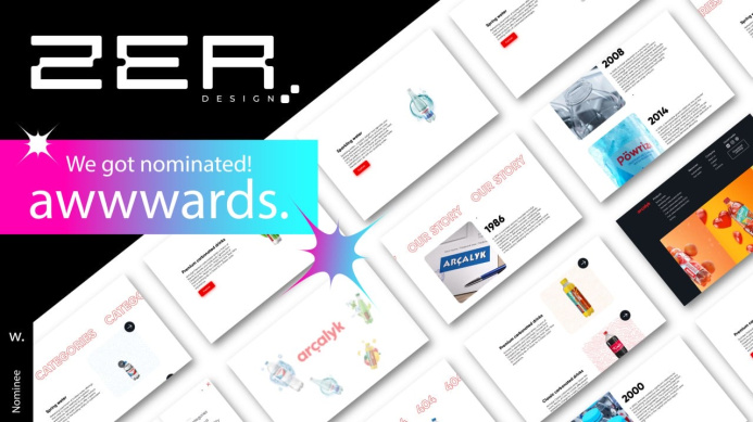  Zer Design было номинировано на международную премию Awwwards за выдающийся веб-дизайн