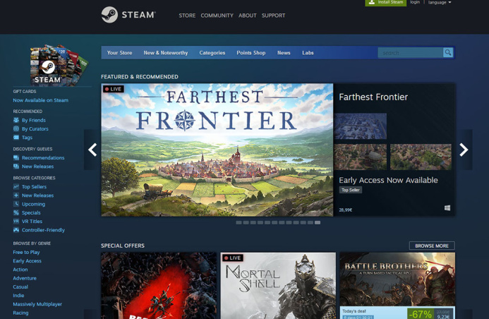  Геймеры Туркменистана предпочитают Steam
