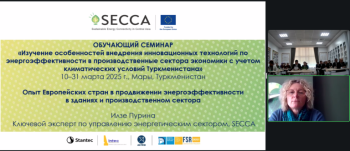 Ýewropa Bileleşiginiň SECCA taslamasy Türkmenistana energiýa netijeliligini ýokarlandyrmakda goldaw berýär
