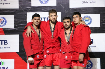 Turkmen sambo wrestlers won five medals at the World Cup in Kyrgyzstan