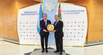 A meeting with Secretary General TURKSA was held at the Ministry of Foreign Affairs of Turkmenistan