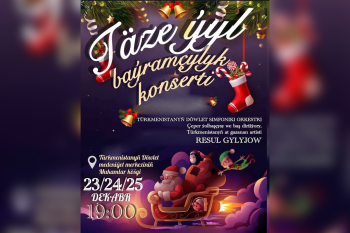 Türkmenistanyň Döwlet simfoniki orkestri “Täze ýyl yşyklary” atly konsertine çagyrýar