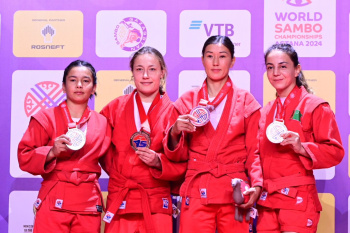 Sambo boýunça dünýä çempionaty: Türkmenistanly zenan türgenler ilkinji gününde iki medal gazandylar