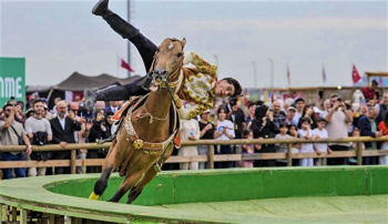 Turkmen horsemen and Akhal-Teke horses shine at the Ethnosport Festival in Istanbul