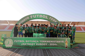 «Arkadag» futbol kluby Türkmenistanyň Naýbaşy kubogyny eýeledi