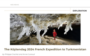 “NSS News” amerikan žurnalynda fransuz speleologlaryň Köýtendagdaky ekspedisiýasy barada makala neşir edildi