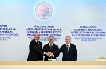 Türkmenistanyň, Özbegistanyň we Azerbaýjanyň Bilelikdäki Beýannamasynda üstaşyr we beýleki ugurlar