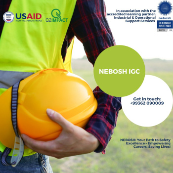 USAID-ň YDA taslamasy NEBOSH IGC boýunça okuw we halkara sertifikatlaşdyrylyş maksatnamasyna gatnaşmak üçin ýüztutmalary kabul edýär
