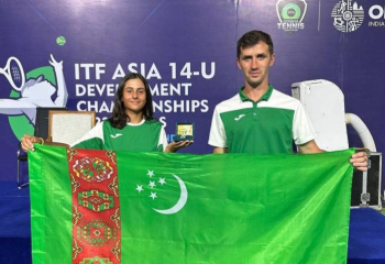 The Turkmen tennis player reached the semifinals of the Asian Championship